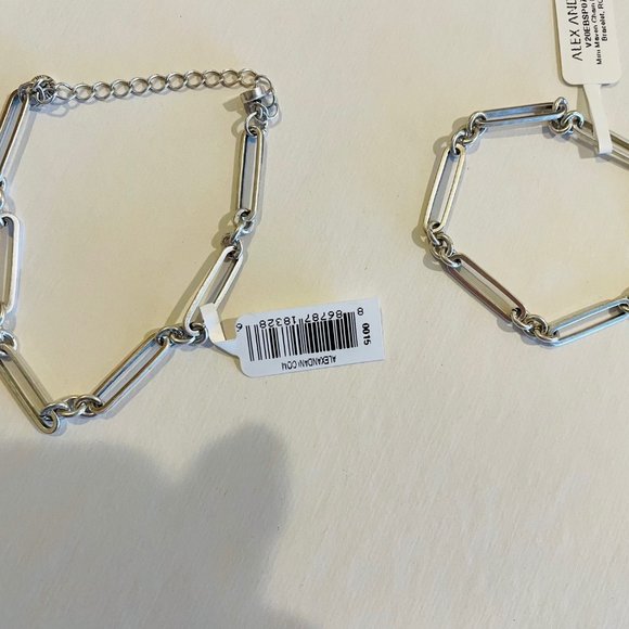 Set of two ALEX AND ANI Mini Maven Chain Magnetic Bracelets, Rafaelian Silver - Picture 9 of 13